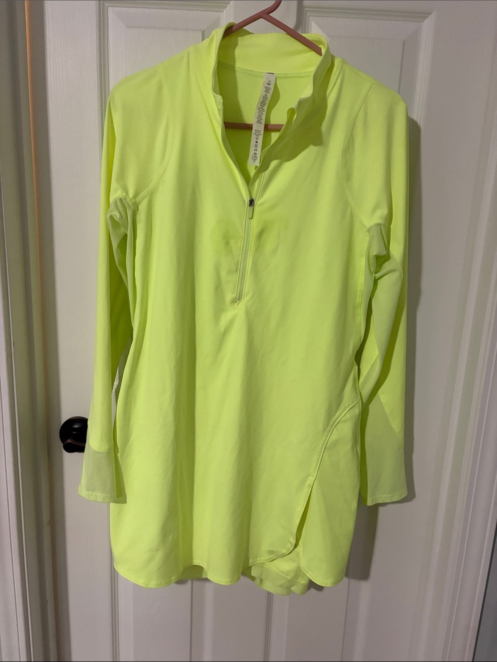lululemon athletica Neon Yellow Quarter-Zip Tunic